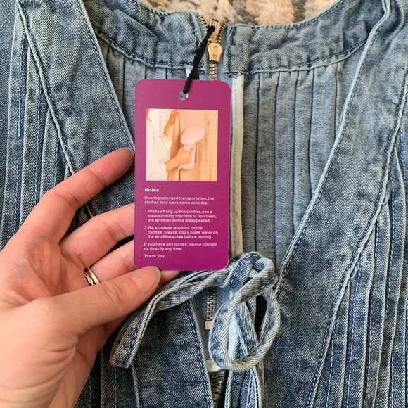 Amazon nwt Blue Denim XL Jumpsuit - Picture 6 of 10